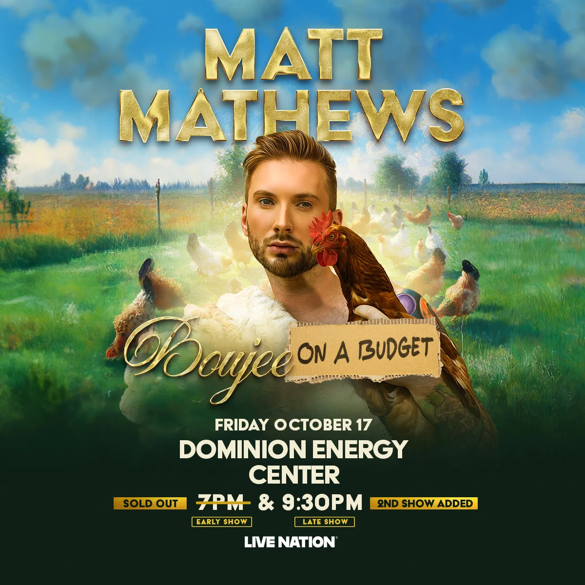 Matt Mathews 2026 & 2027 concert poster